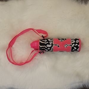 Justice Zebra Print "K" Water Bottle